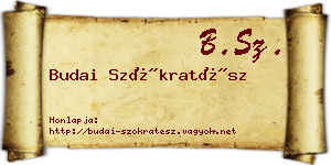 Budai Szókratész névjegykártya